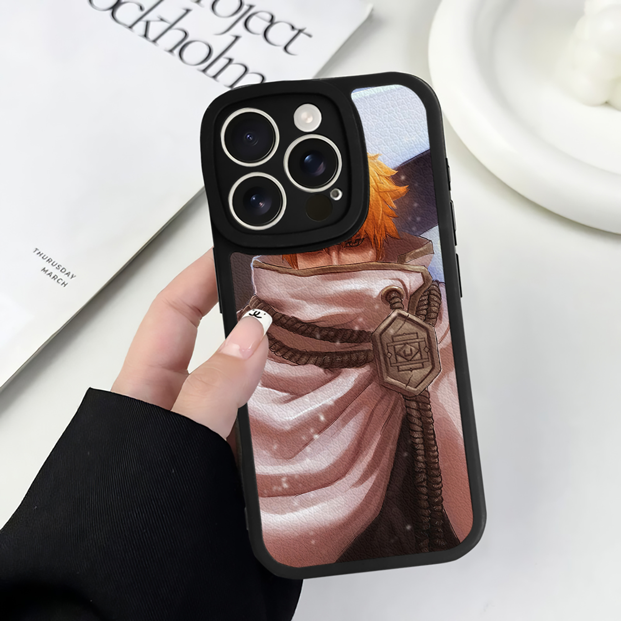 （画像用） ブリーチ BLEACH 【iPhone 16シリーズ対応】シリコンスマホケース（レザー調） 材質：シリコン